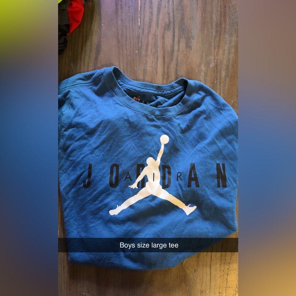 Jordan Teal T-Shirt with Gold Logo